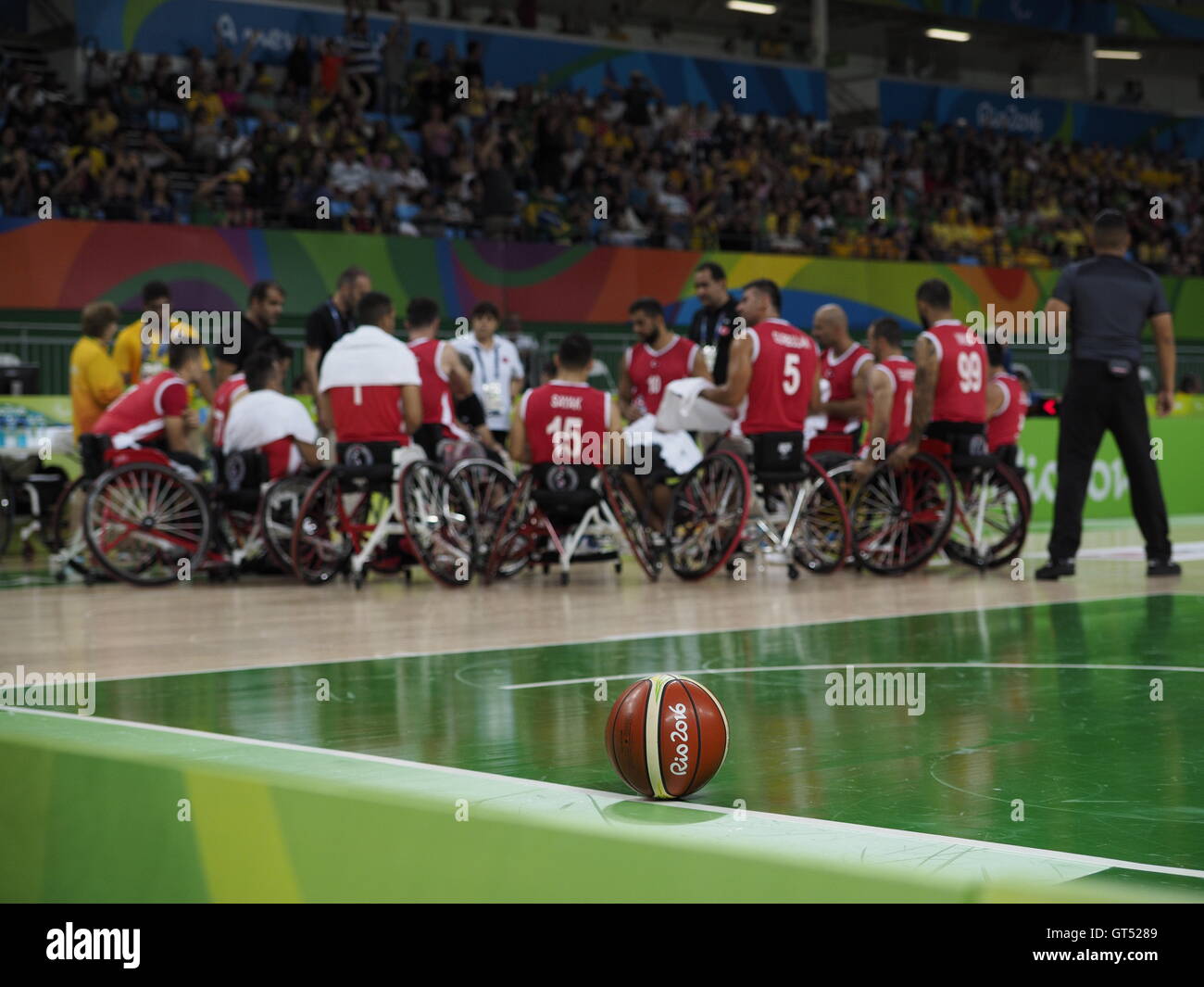 Rio de Janeiro, Brazil. 9th September, 2016. Wheelchair basketball pool