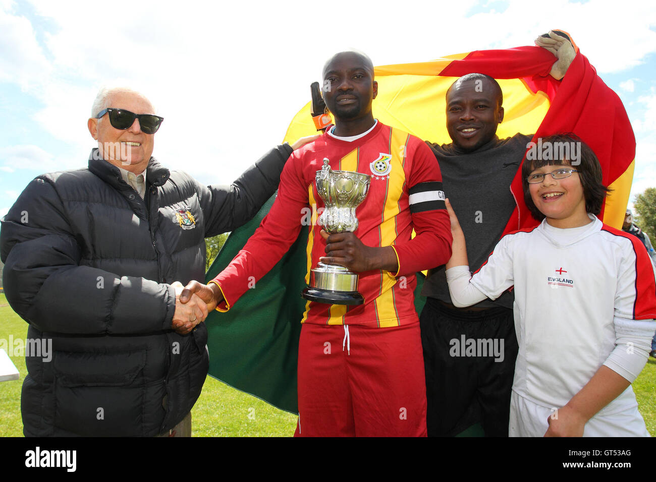 Black Meteors celebrate victory - Clapton Rangers vs Black Meteors ...
