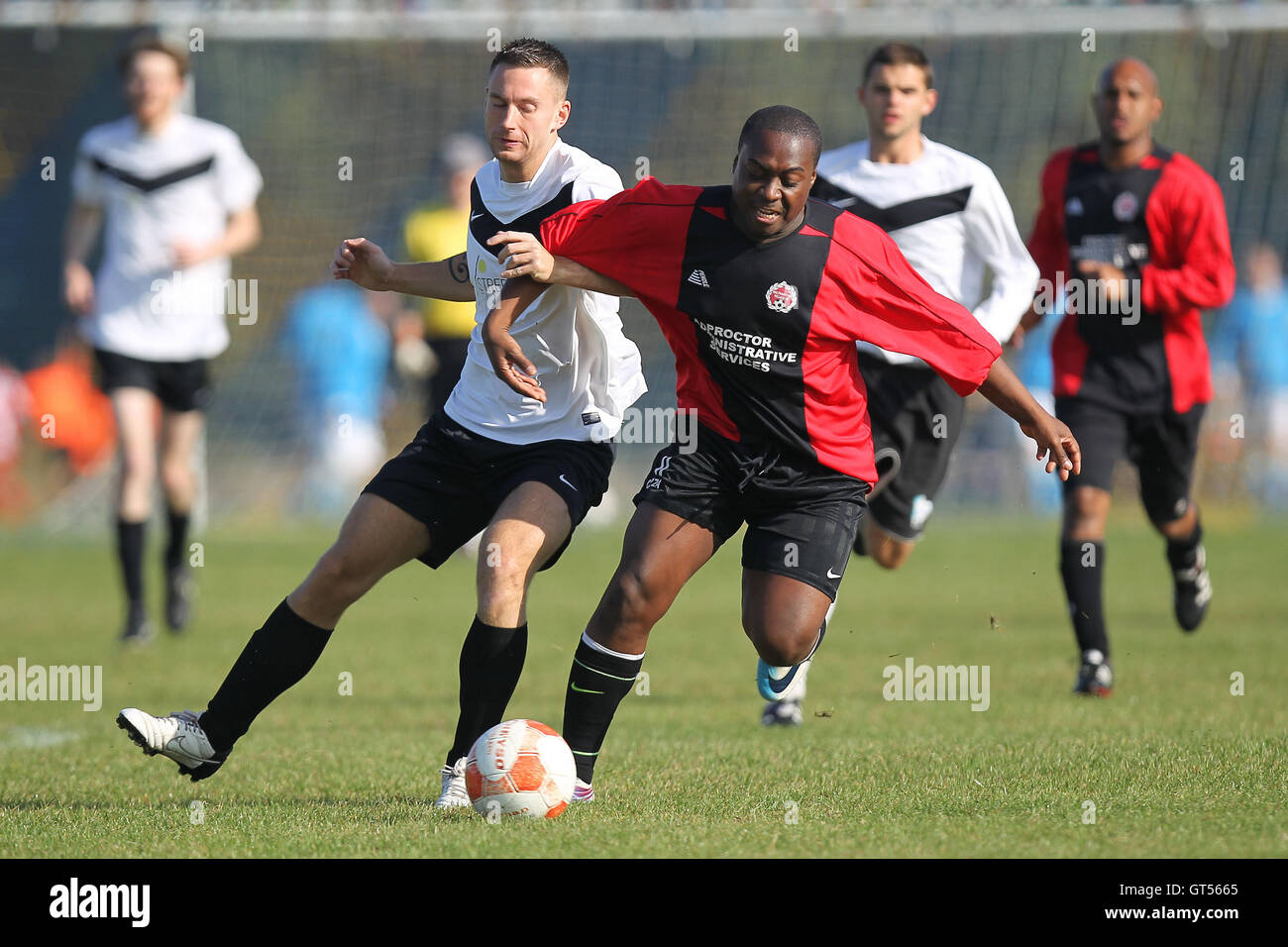 East London FC players pose for a team photo - East London (blue) vs Bow  Young Prince - Hackney & Leyton Sunday League Football at South Marsh,  Hackney Marshes, London - 10/10/10 Stock Photo - Alamy