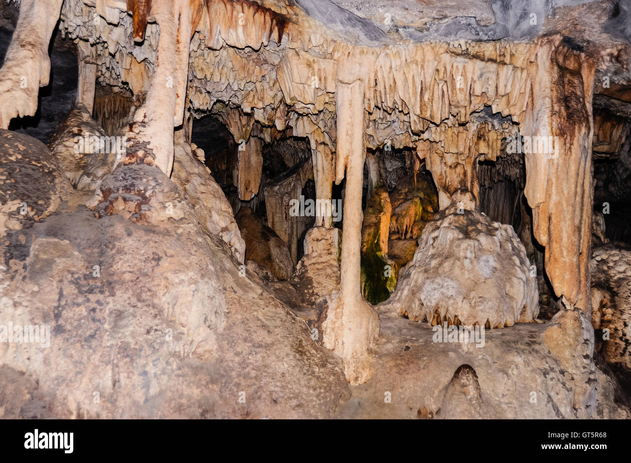 The Cango Caves are located at the foothills of the Swartberg range near the town of Oudtshoorn, South Africa. Stock Photo