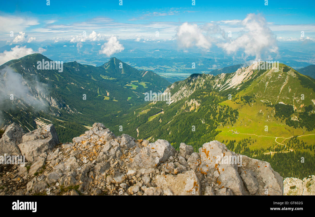 Stol mountain, view on Austria, Slovenia Stock Photo - Alamy