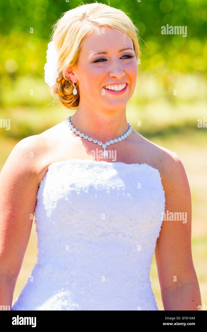Bride On Her Wedding Day Stock Photo Alamy