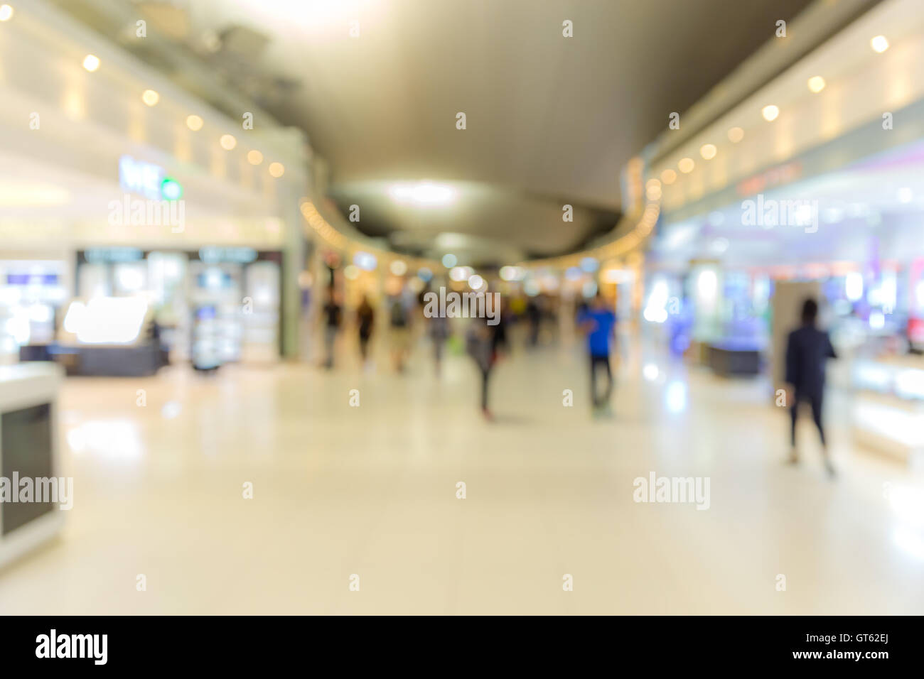 Abstrast Blurred background : airport boarding area Stock Photo