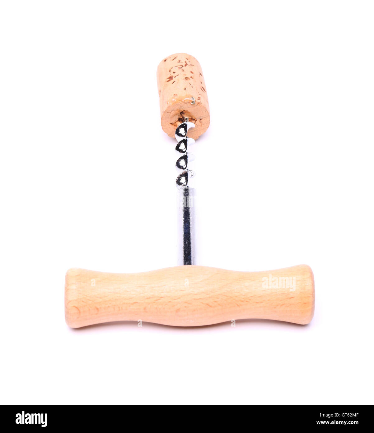 Corkscrew for wine and cork Stock Photo Alamy