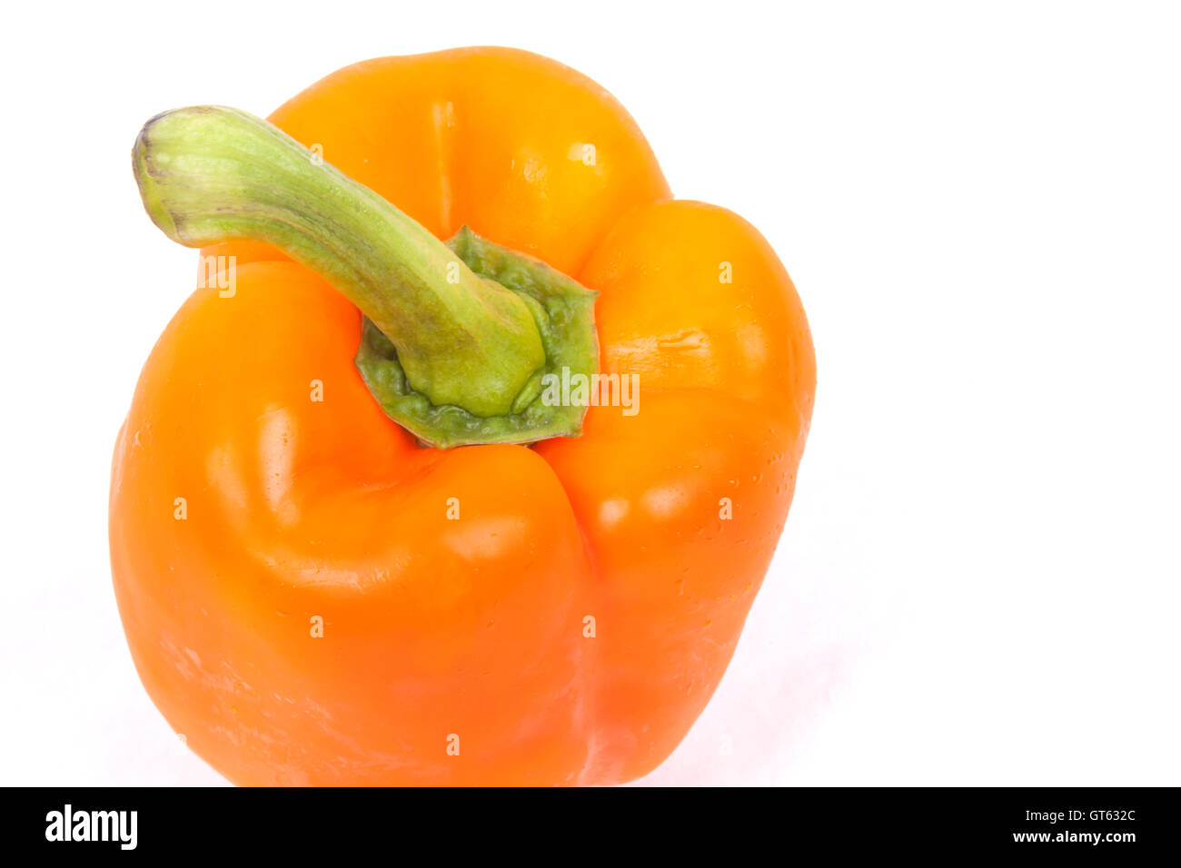 orange peppers on a white background Stock Photo