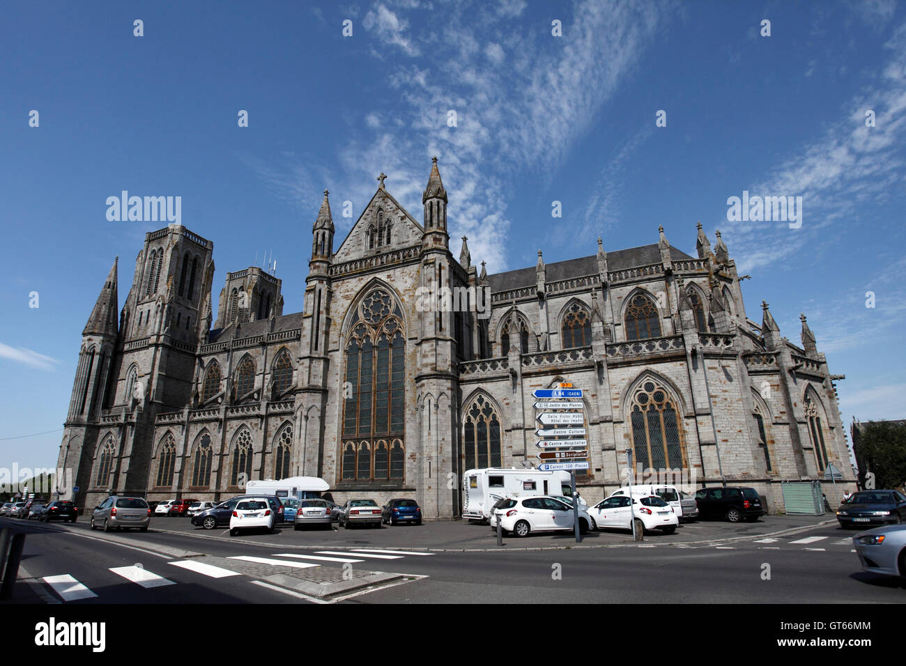 Église Notre-Dame-des-Champs d'Avranches, Nromandy, France Stock Photo