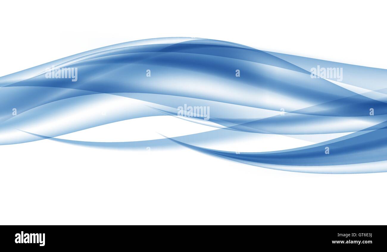 Abstract Blue Wave Set on Transparent Background. Vector Illust Stock ...