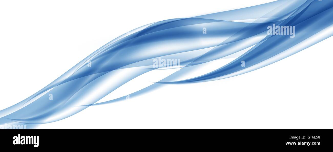 Abstract Blue Wave Set on Transparent Background. Vector Illust Stock ...
