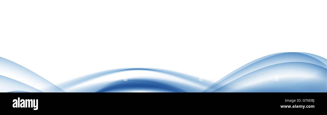 Abstract Blue Wave Set on Transparent Background. Vector Illust Stock ...