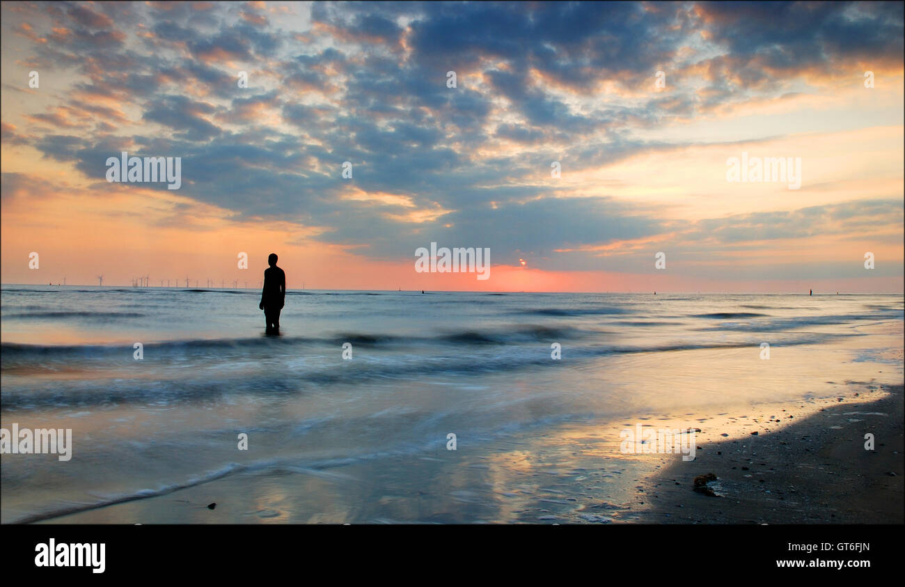 Anthony Gormley's Another Place iron men statues, Crosby beach