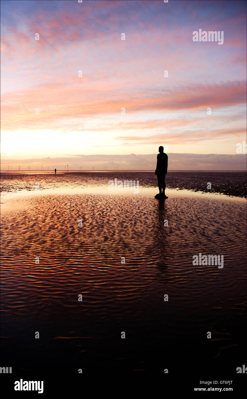 Anthony Gormley's Another Place iron men statues, Crosby beach