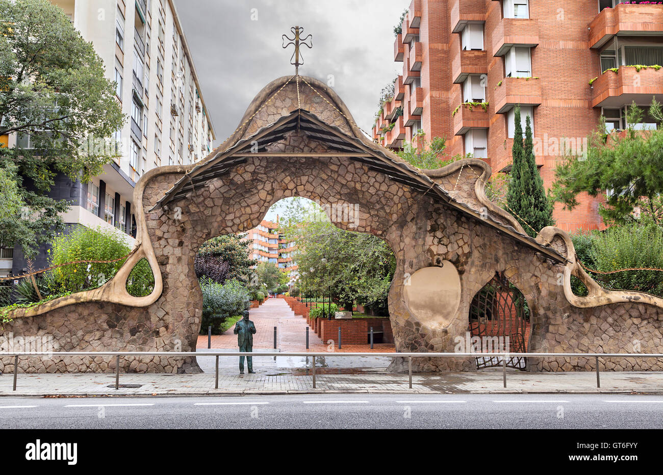 Miralles Gate (Finca Miralles) on Passeig Manuel Girona one of Gaudi