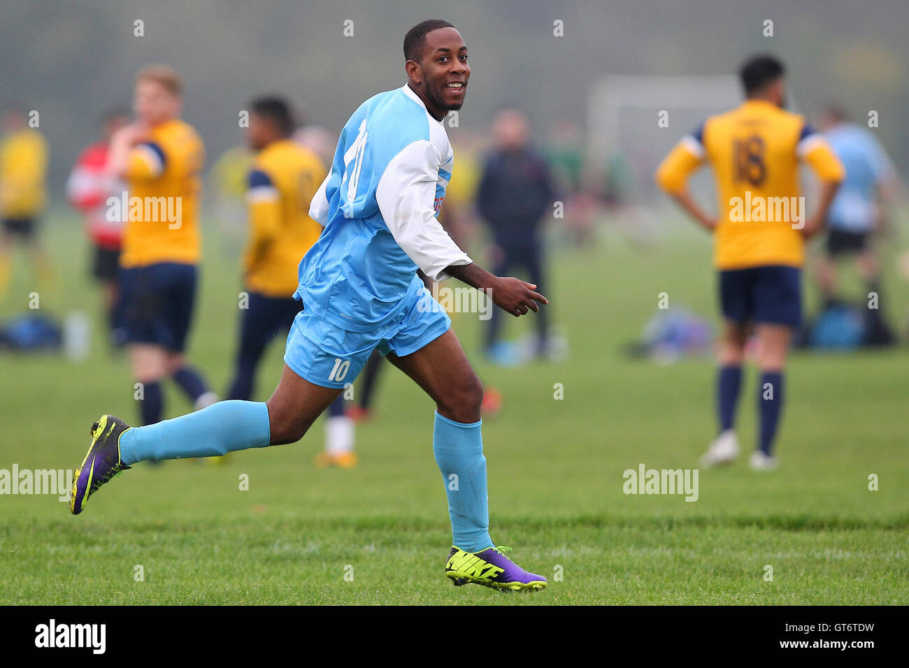 Clapton Rangers score their second goal and celebrate - Shakespeare ...