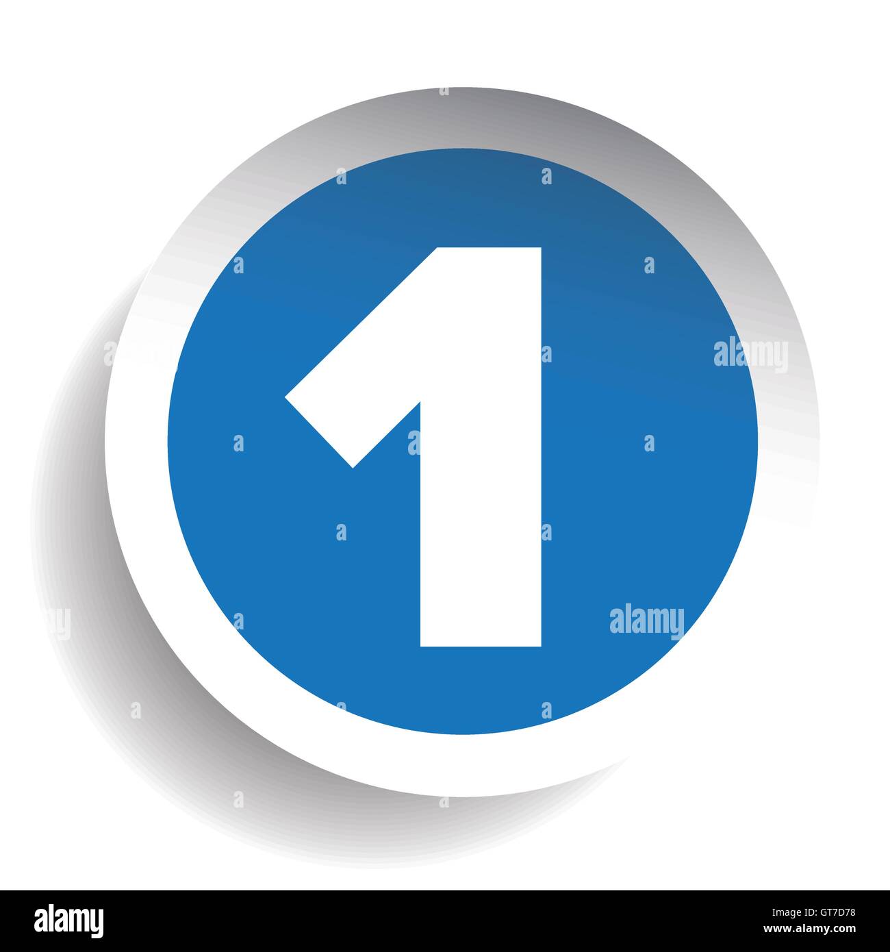 Number One sticker vector blue Stock Vector Image & Art - Alamy
