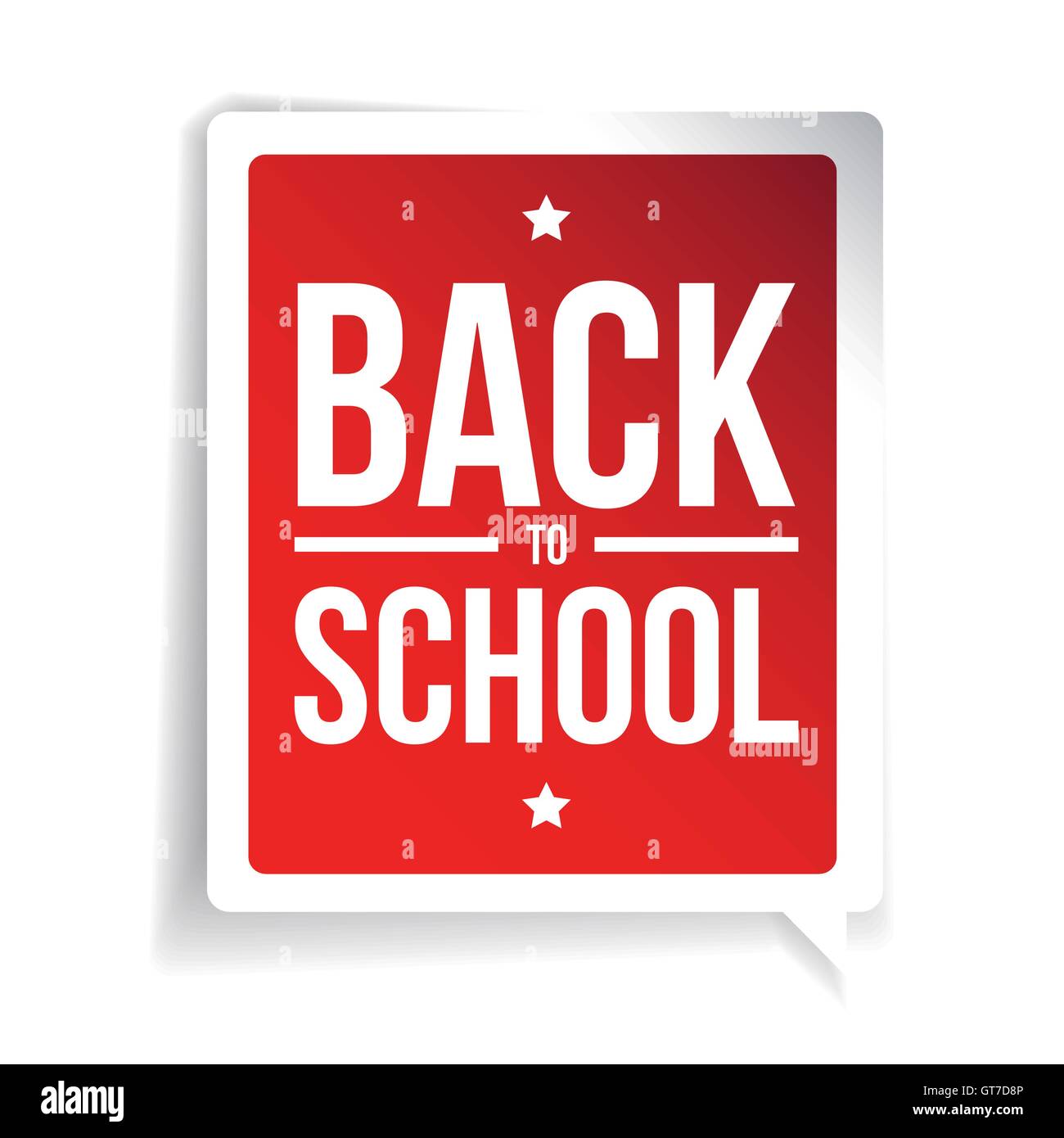 Back to School sign speech bubble Stock Vector