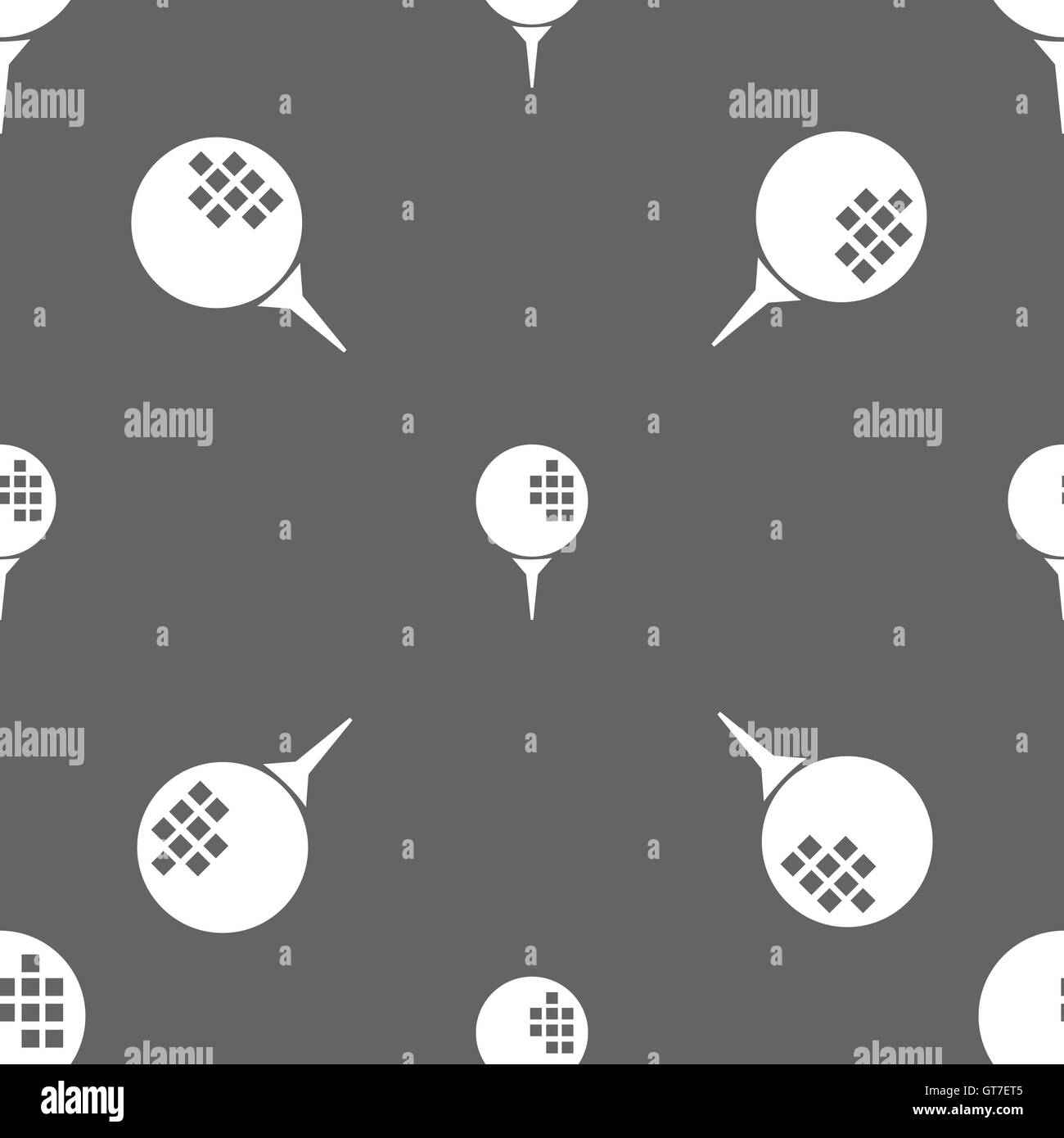 Golf icon sign. Seamless pattern on a gray background. Vector Stock ...
