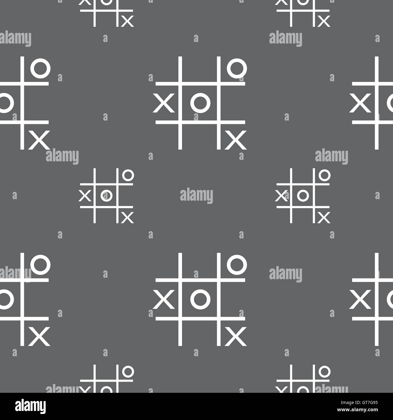 Tic Tac Toe game icona vettore segno. Seamless pattern su uno