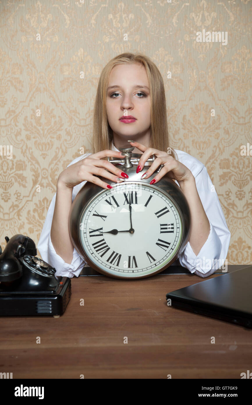 what time you start work Stock Photo Alamy