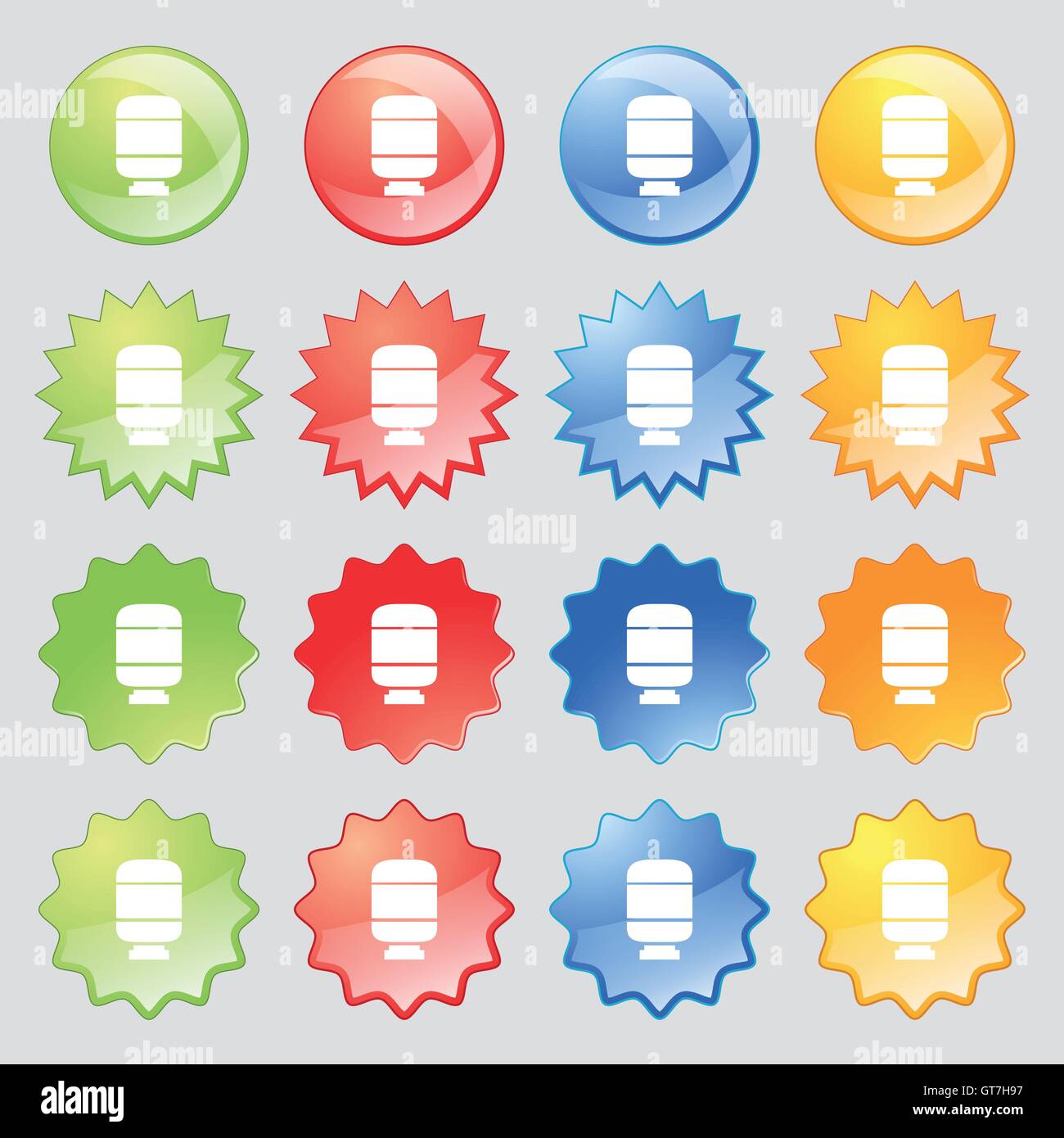medication icon sign. Big set of 16 colorful modern buttons for your ...