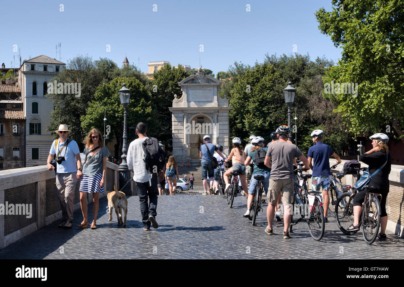 Ancient ponte sisto bridge crossing hi-res stock photography and images ...