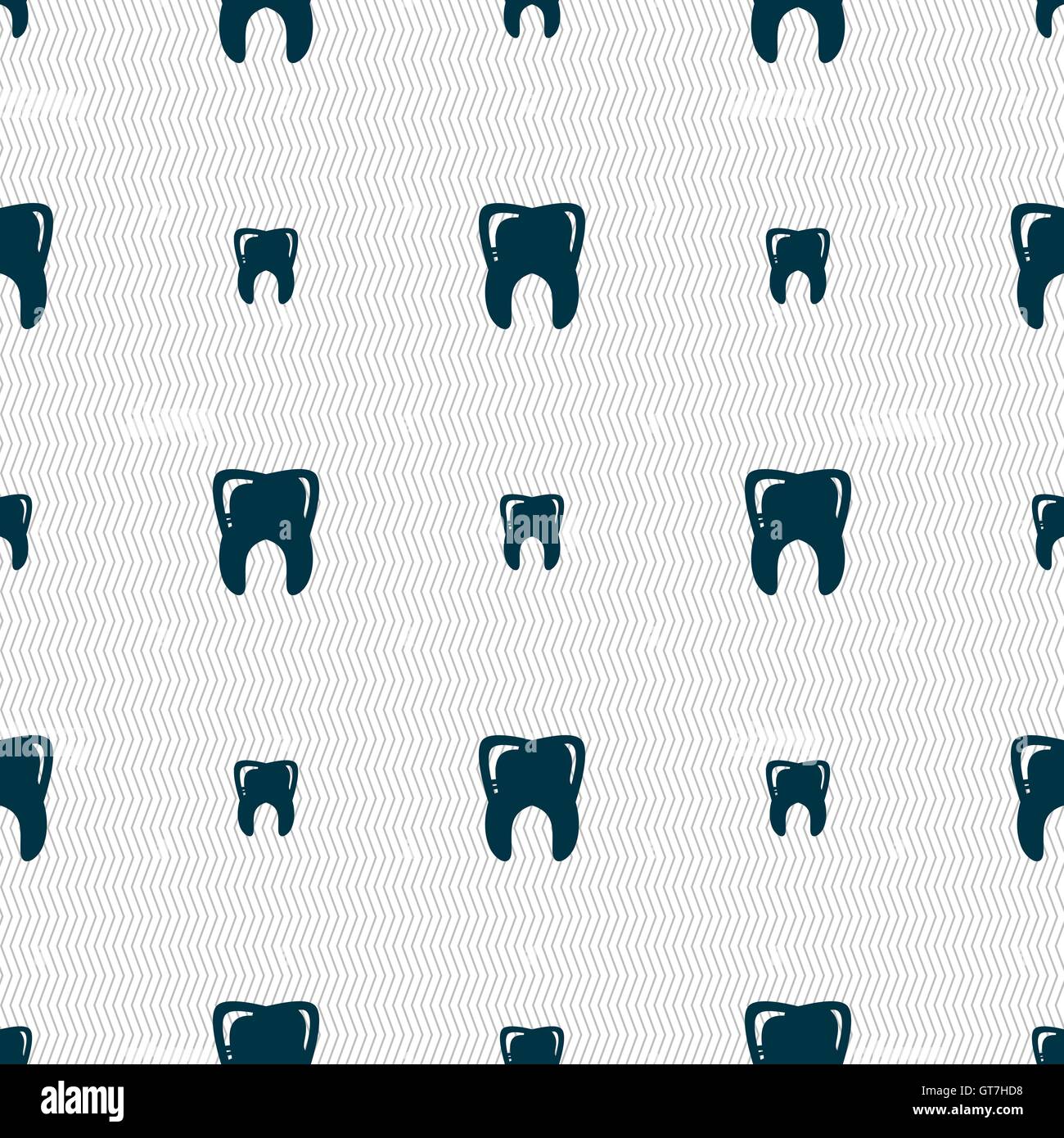 Tooth sign. Seamless pattern with geometric texture. Vector Stock ...