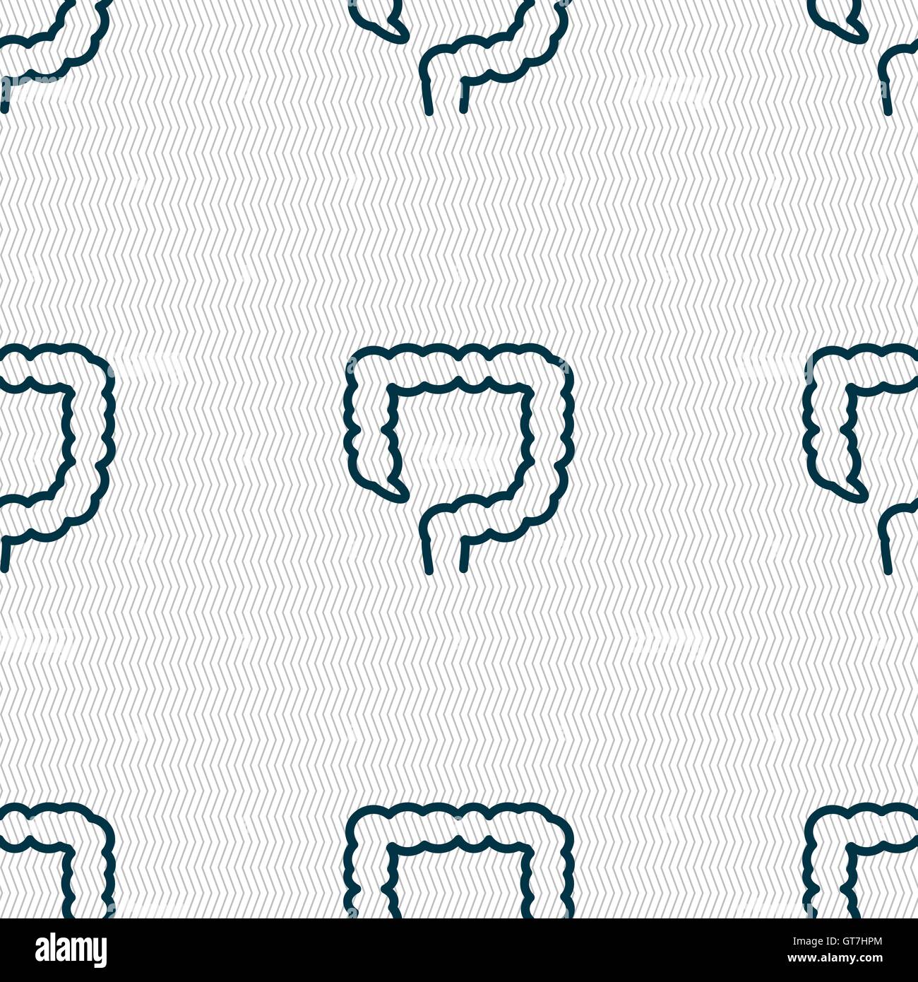 Instestine Pattern large intestine sign. Seamless pattern with geometric texture. Vector ...
