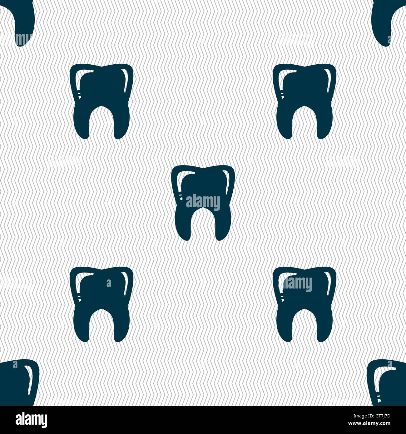 Tooth sign. Seamless pattern with geometric texture. Vector Stock ...