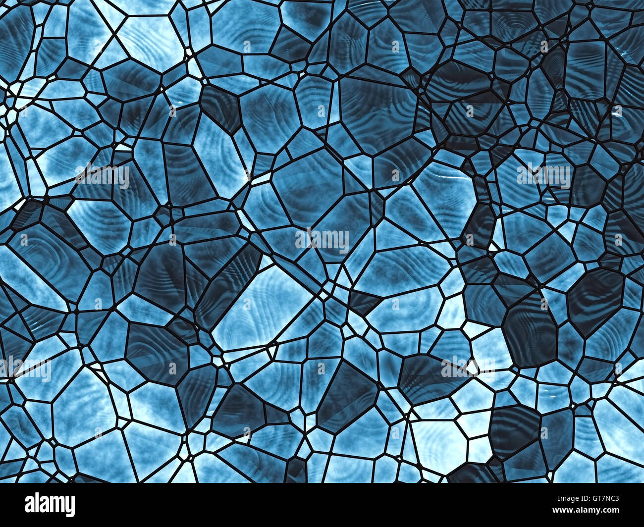 Stained-glass pattern - abstract digitally generated image Stock Photo