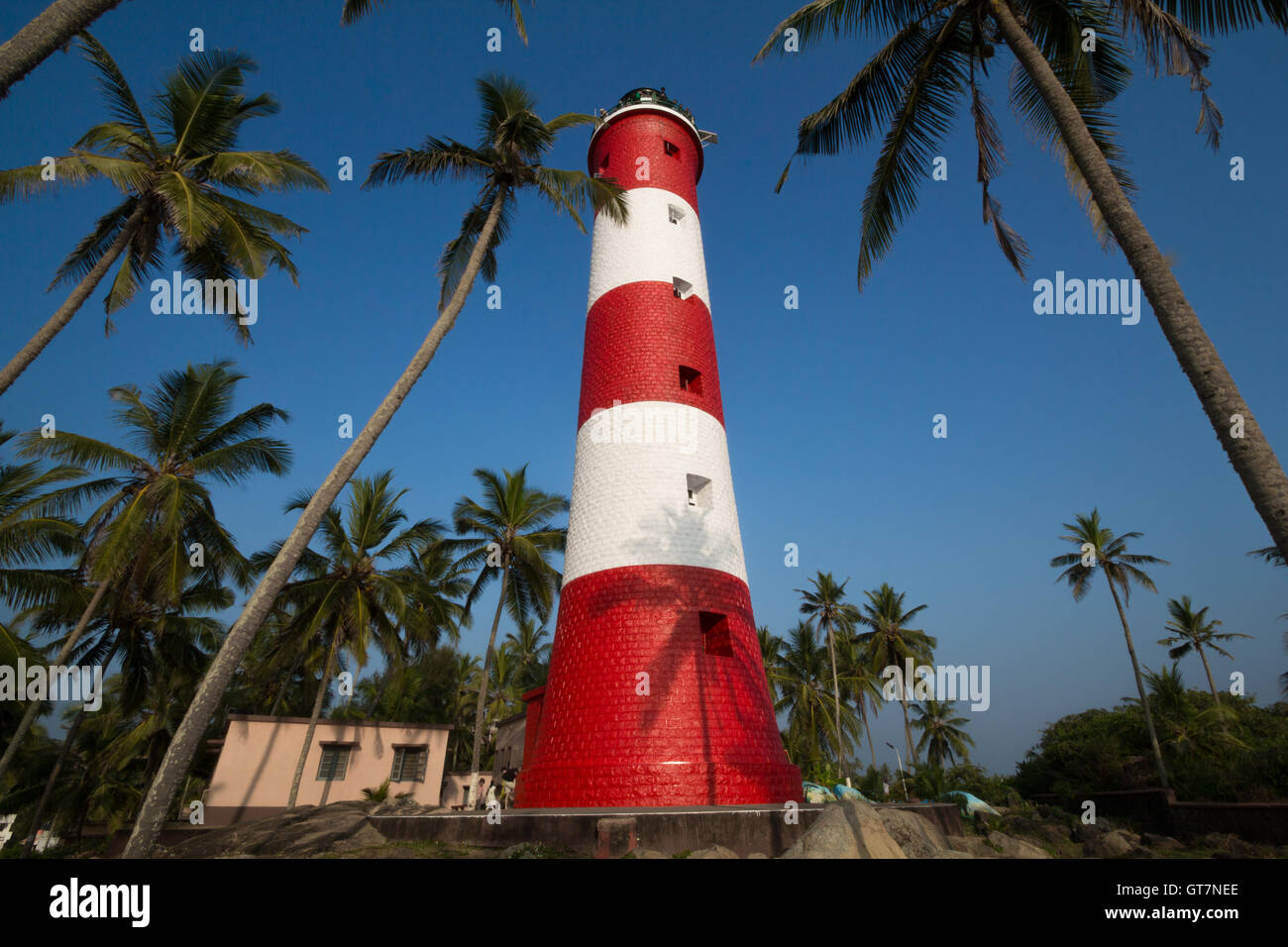 The Lighthouse, Kovalam, Thiruvananthapuram, Kerala, India, Asia Stock