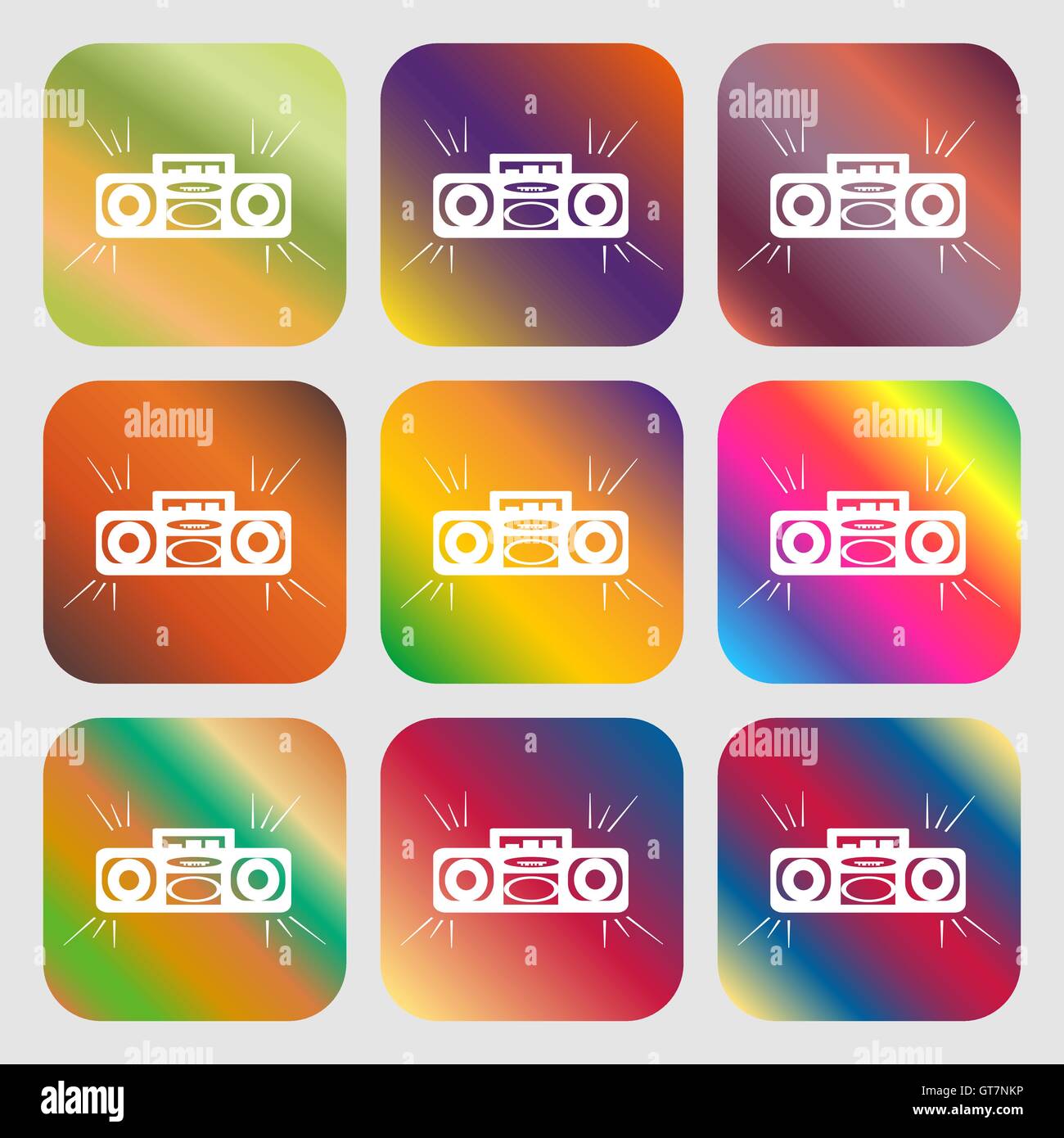 Radio cassette player sign icon Stock Vector Image & Art - Alamy