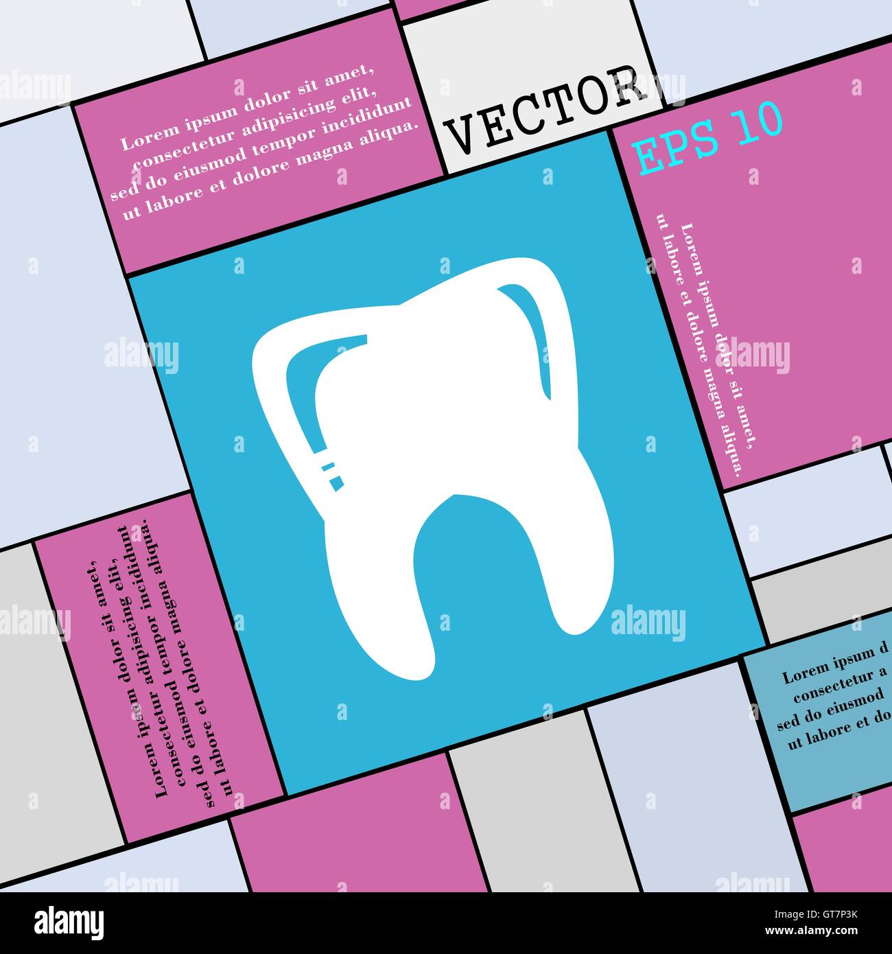 Tooth icon sign. Modern flat style for your design. Vector Stock Vector ...