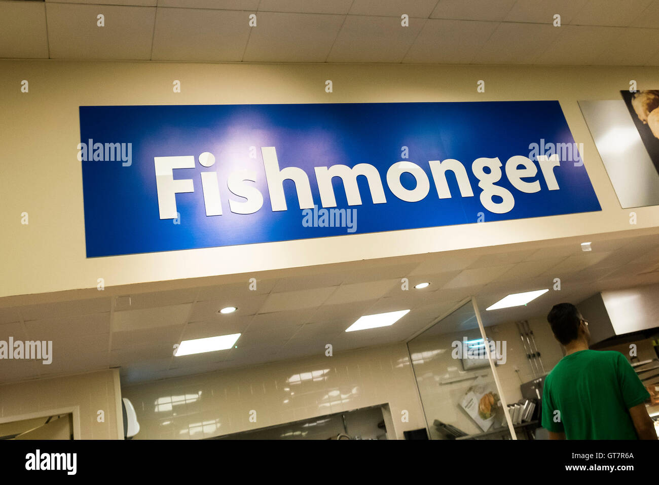 The Fishmongers in a Morrisons supermarket. Stock Photo