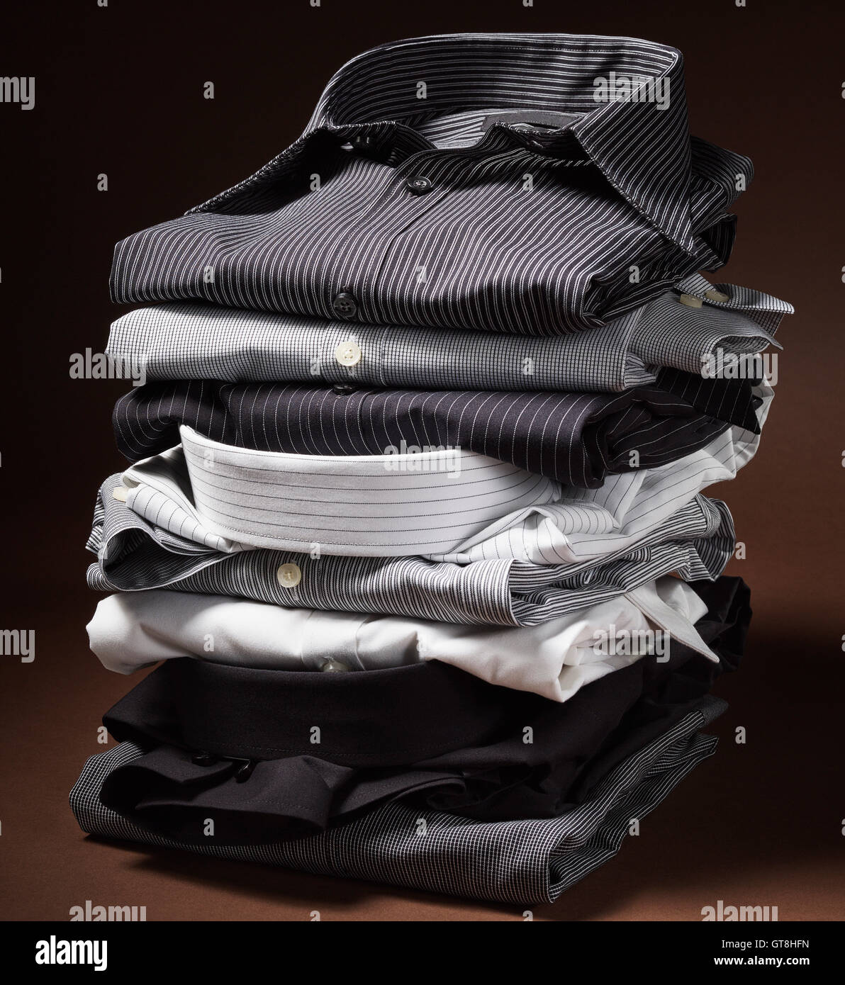 dress shirts on brown background Stock ...