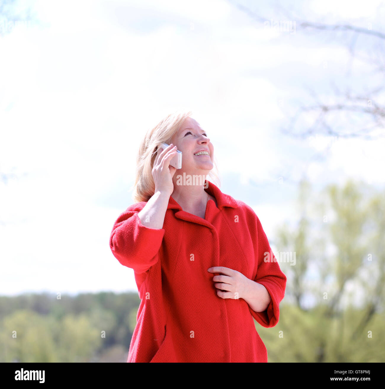 Closeup portrait of a happy mature woman Stock Photo - Alamy