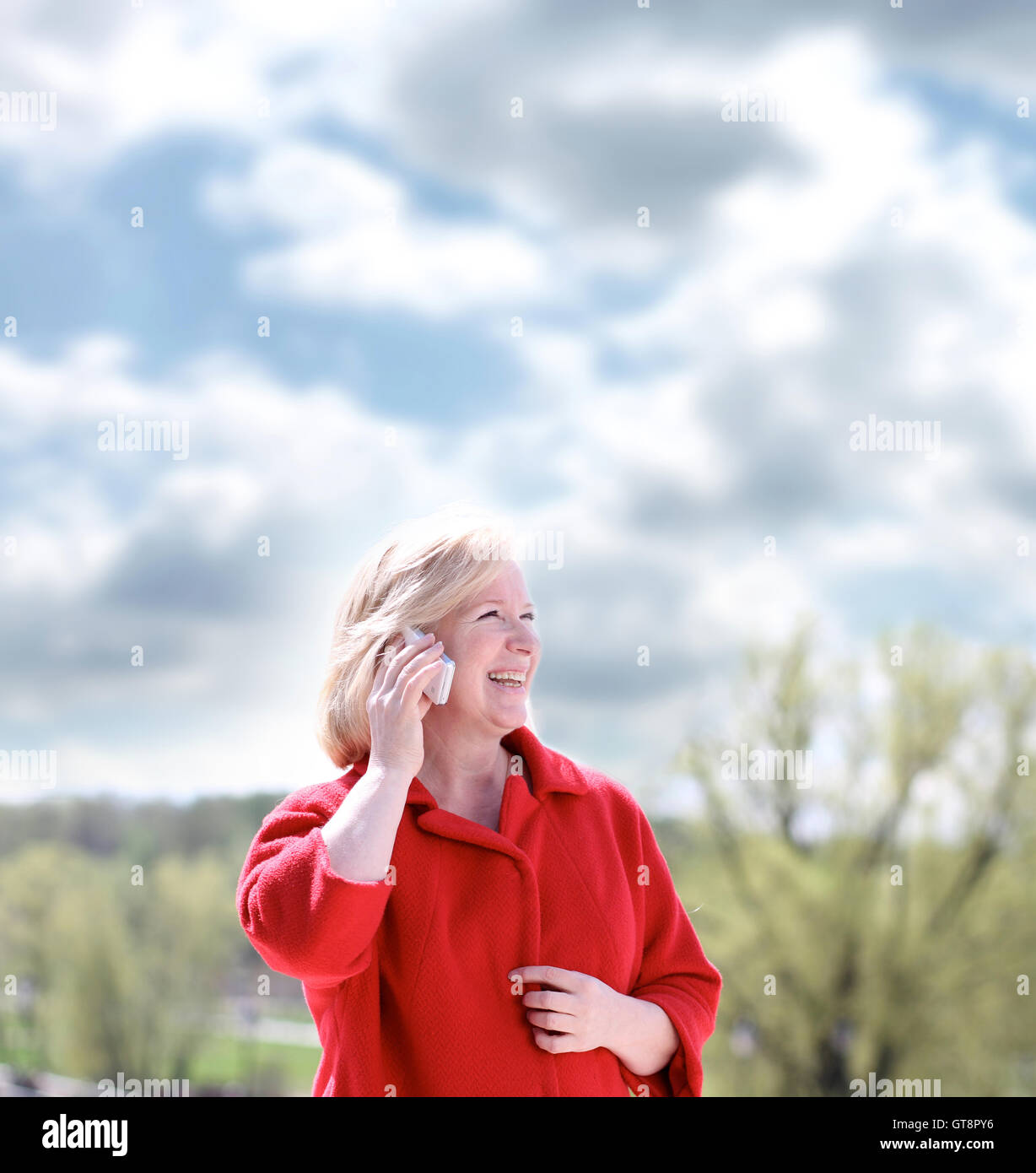 Closeup portrait of a happy mature woman Stock Photo - Alamy