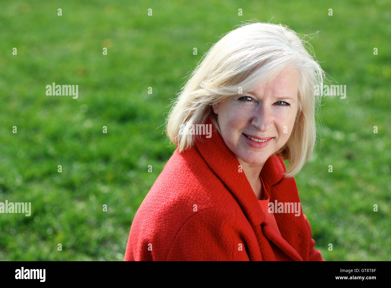 Closeup portrait of a happy mature woman Stock Photo - Alamy