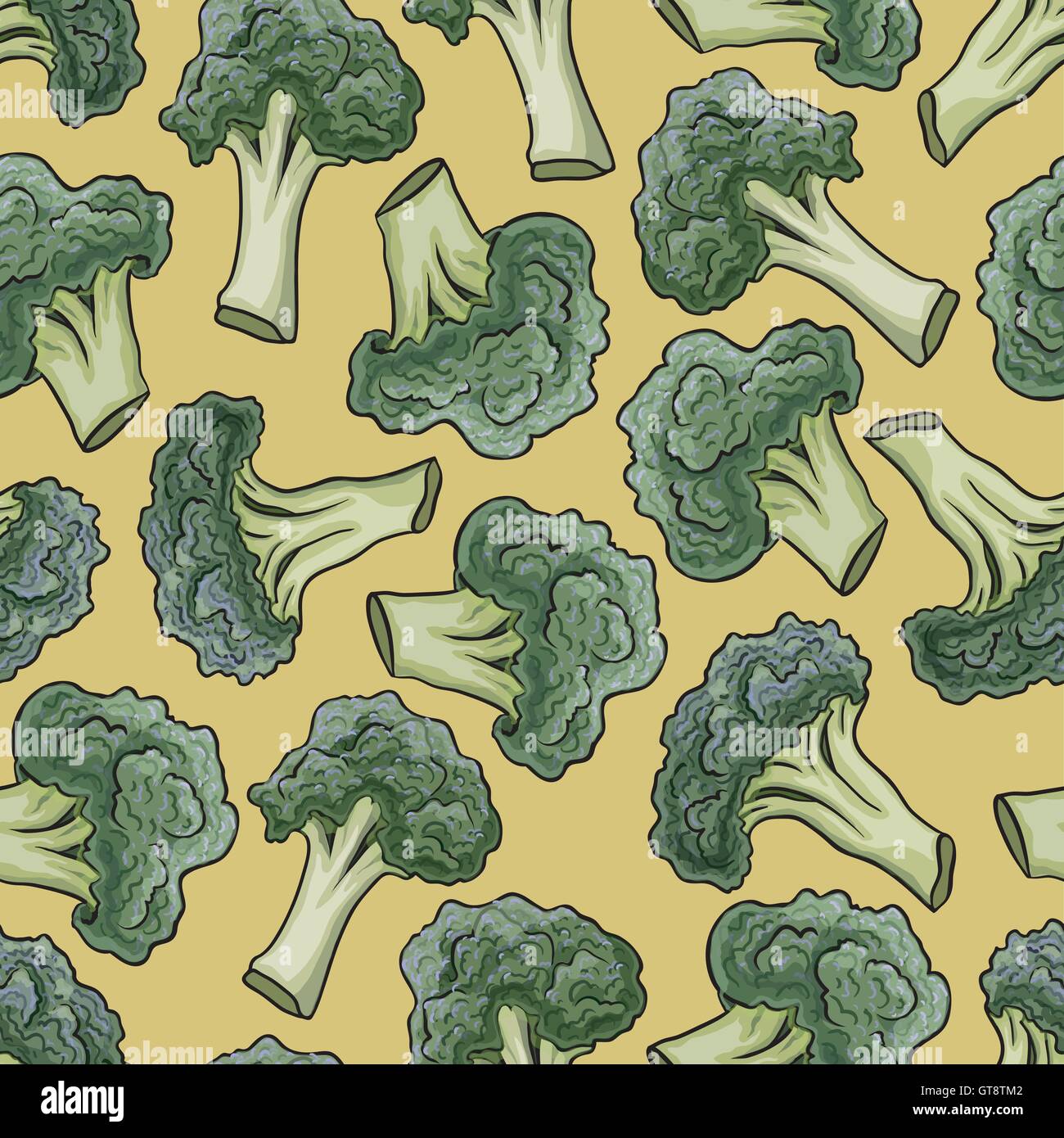 Broccoli vector seamless pattern Stock Vector Image & Art - Alamy