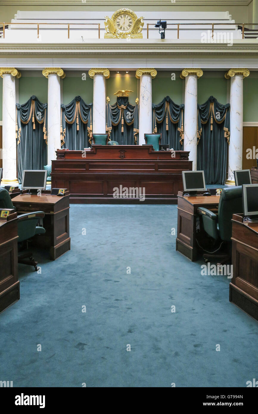 Senate Chamber, State House in Providence, Rhode Island, USA Stock Photo