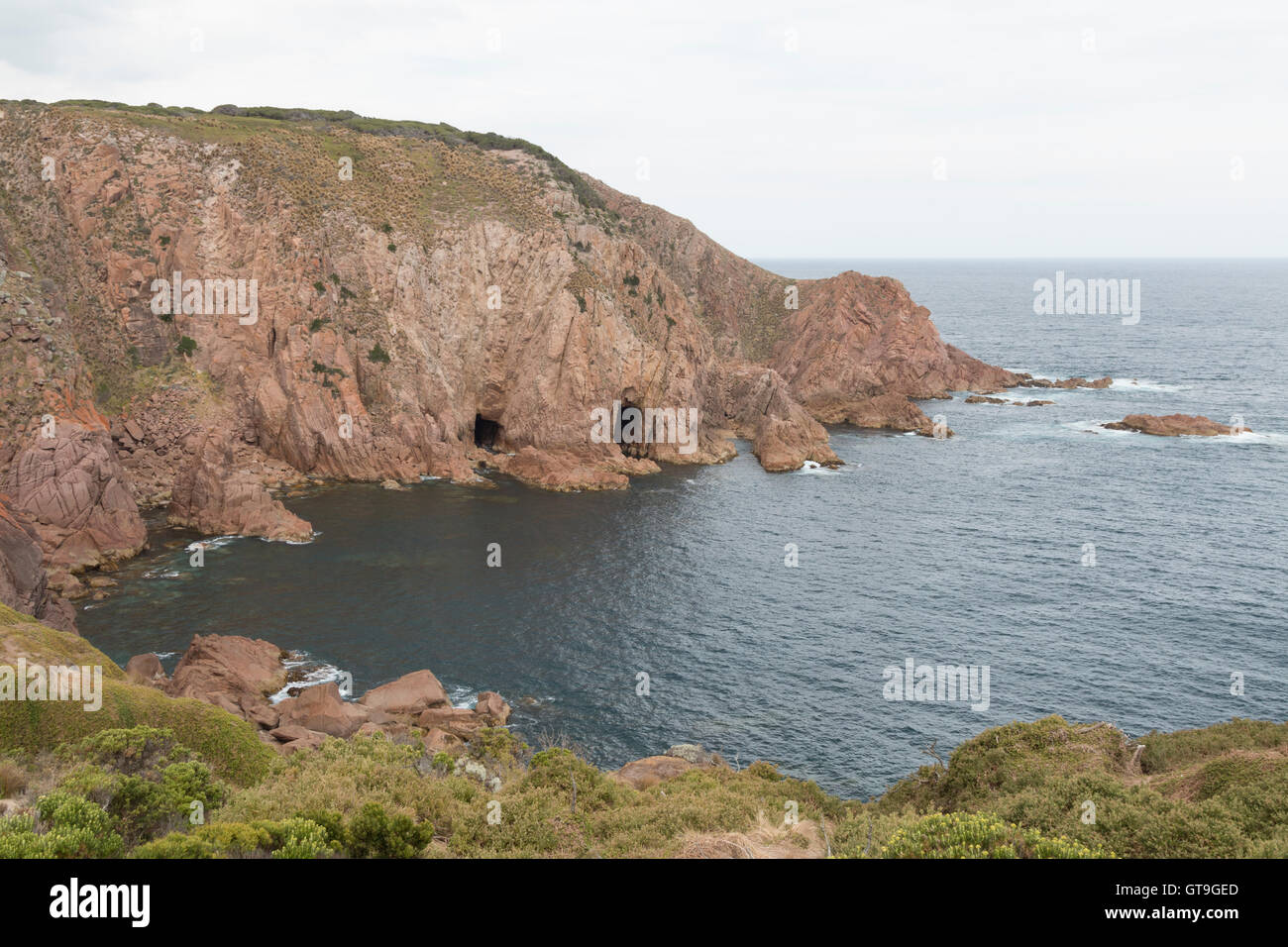 View from the Pinnacles walk on Phillip Island Stock Photo