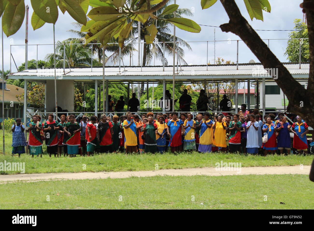 Womens Church Group at Belisi Park Automous Region of Bougainville PNG Stock Photo