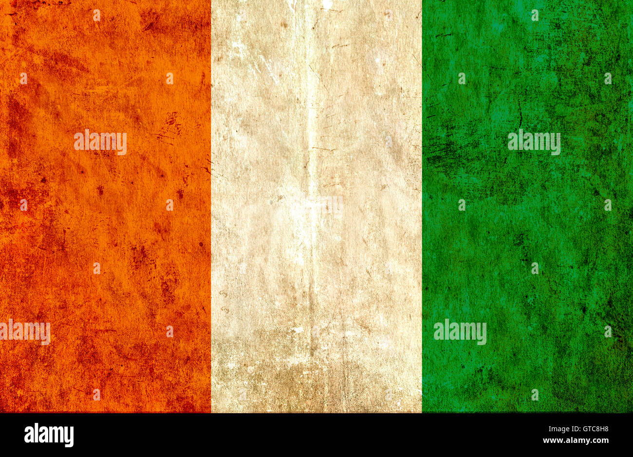 Grungy paper flag of Ivory Coast Stock Photo - Alamy