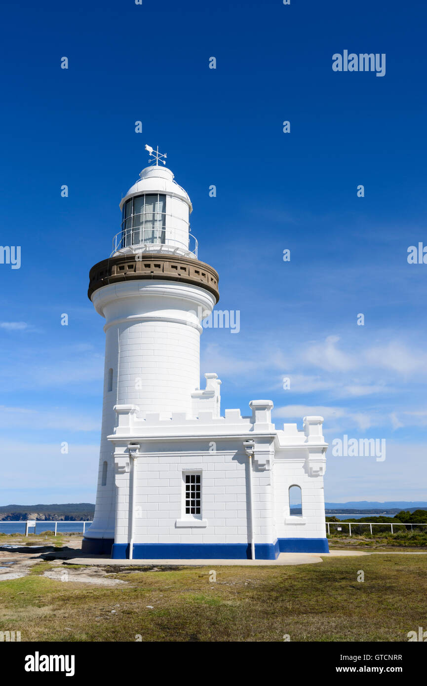 Point Perpendicular Historic lighthouse, 1898, Jervis Bay, New South Wales, NSW, Australia Stock Photo