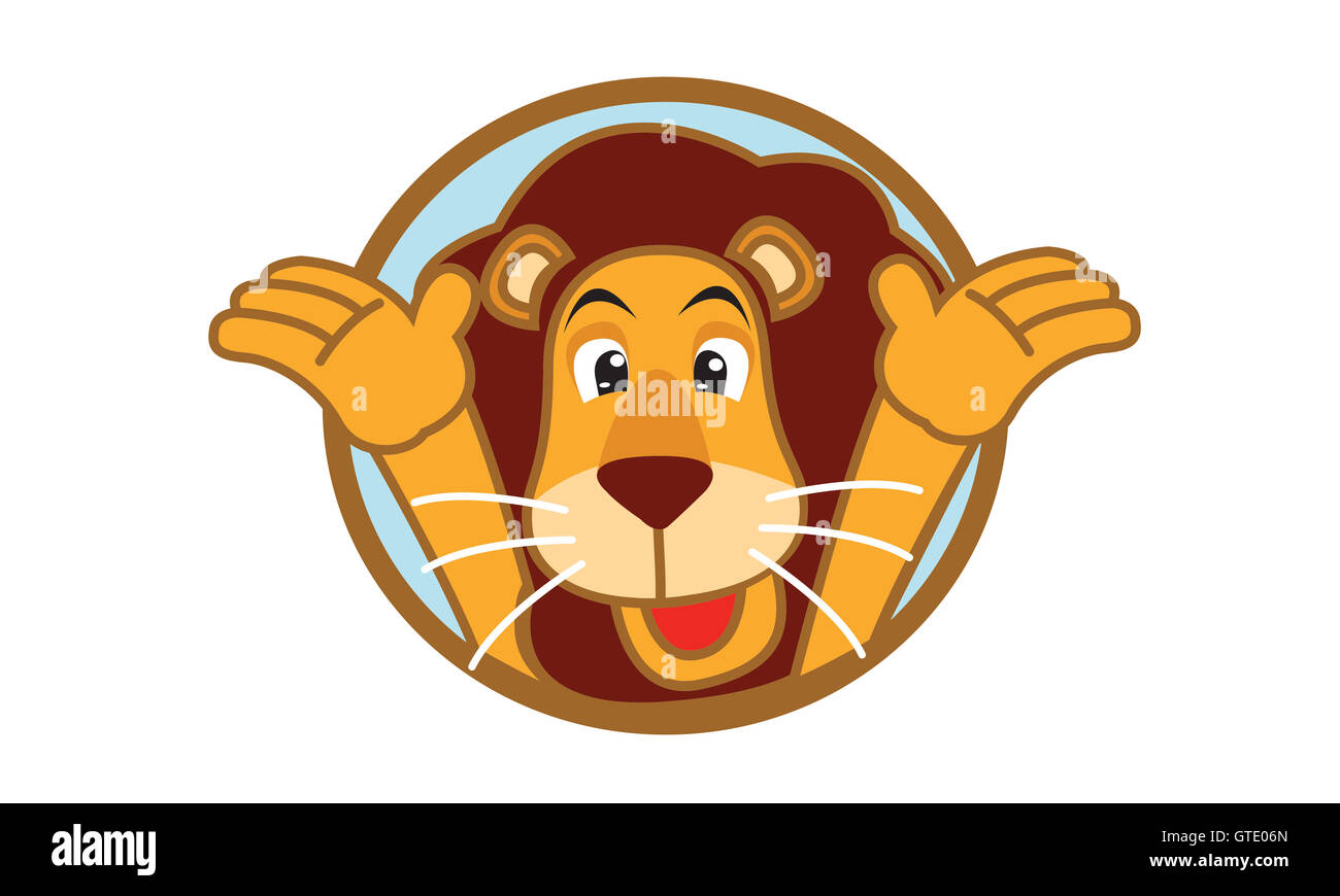 Lion And Symmetric Tribals Stock Photo, Picture and Royalty Free Image.  Image 14096850.