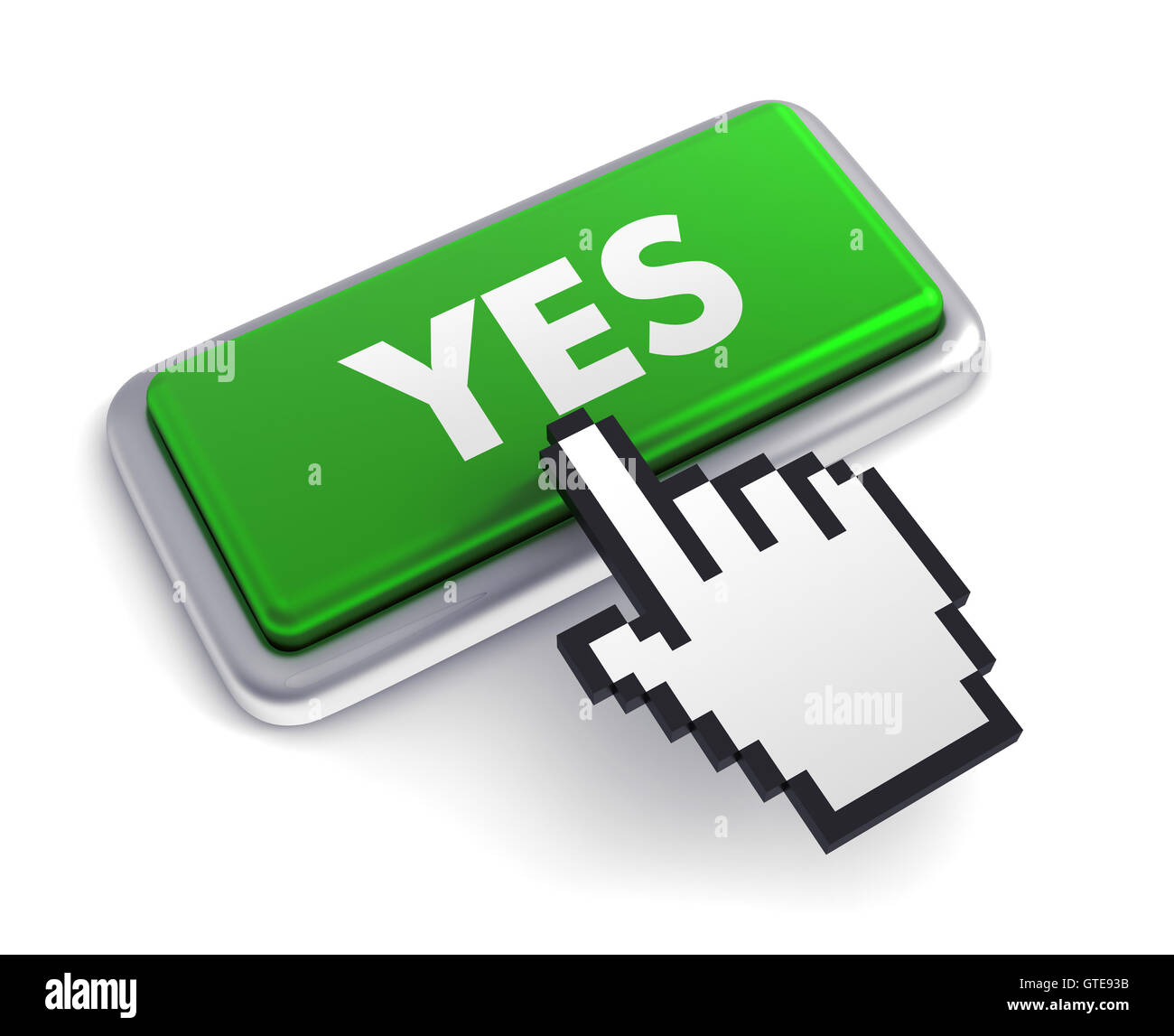 yes keyboard concept 3d illustration Stock Photo Alamy