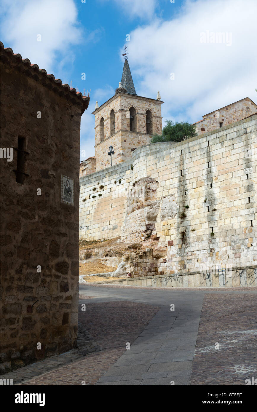 A typical corner of the historical center of the city of Zamora, Spain Stock Photo