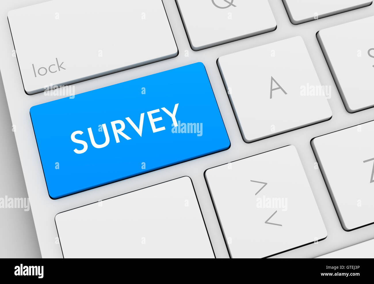 survey keyboard concept 3d illustration Stock Photo - Alamy