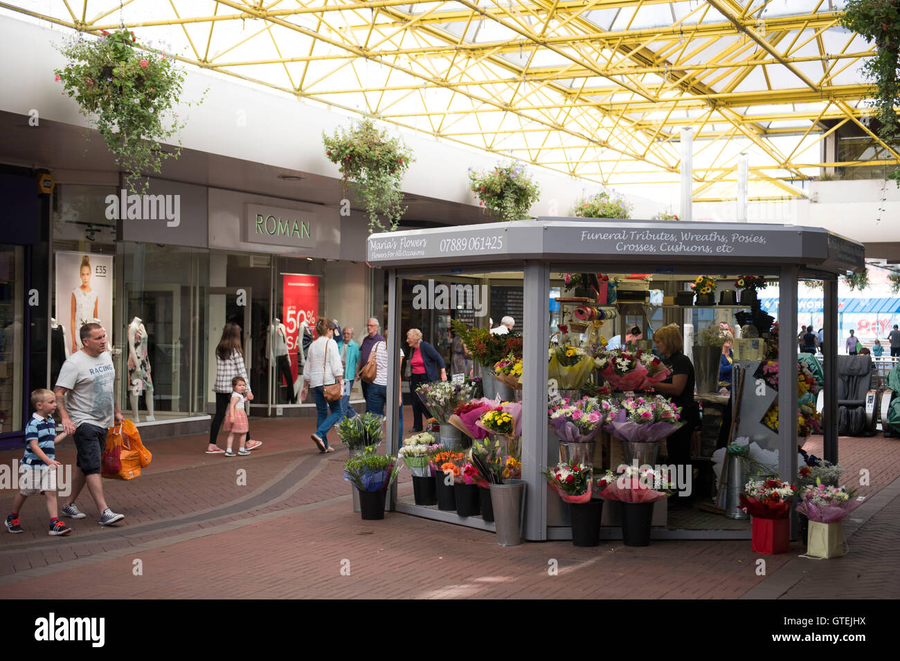 Cwmbran shopping centre in Cwmbran, South Wales Stock Photo Alamy