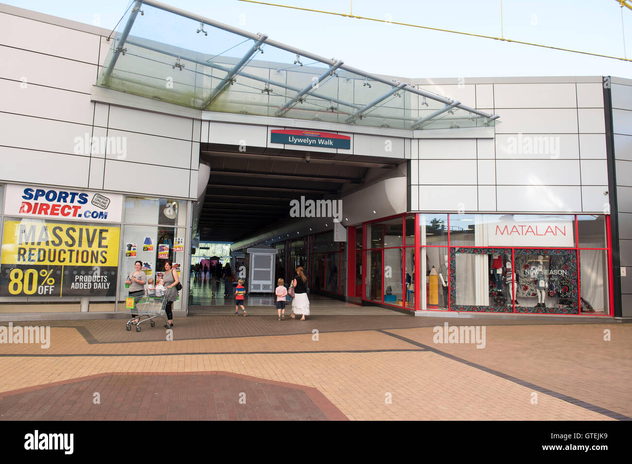 Cwmbran shopping centre in Cwmbran, South Wales. Stock Photo