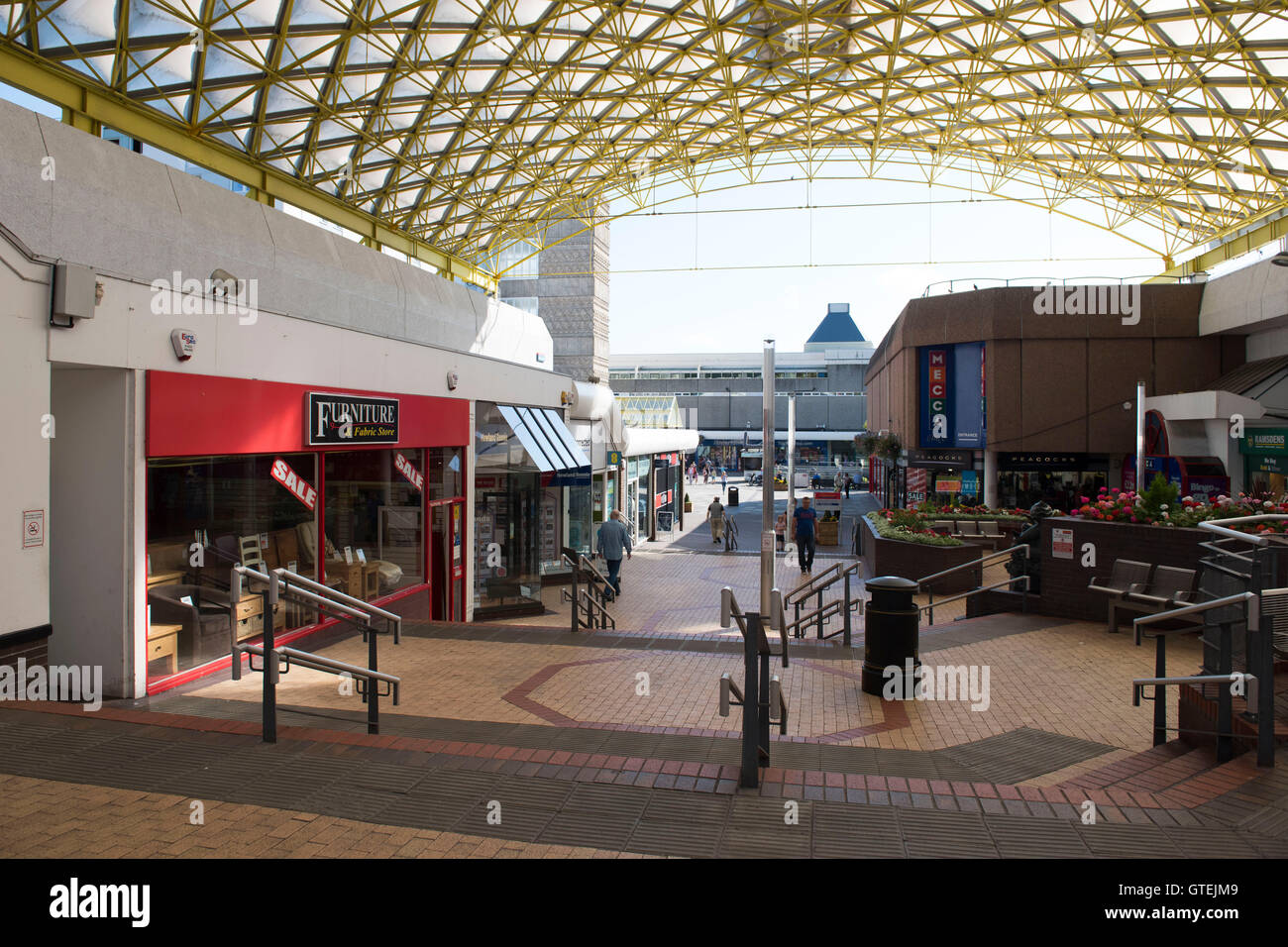 Cwmbran shopping centre in Cwmbran, South Wales. Stock Photo