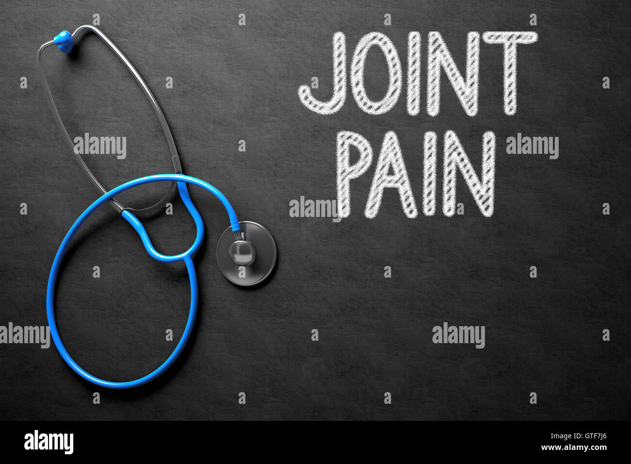 Joint Pain - Text on Chalkboard. 3D Illustration. Stock Photo